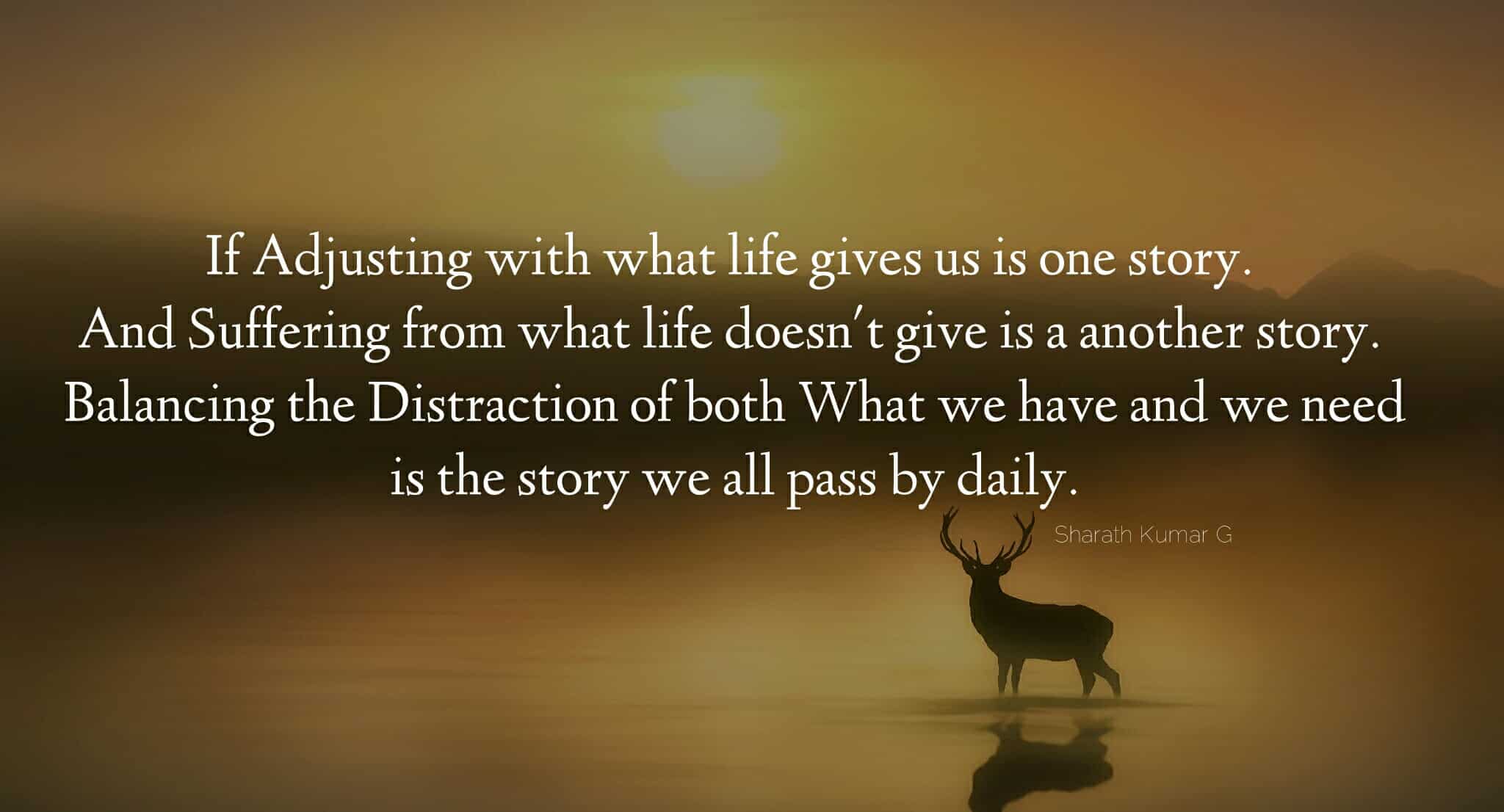 Handwritten quote by Sharath Kumar G